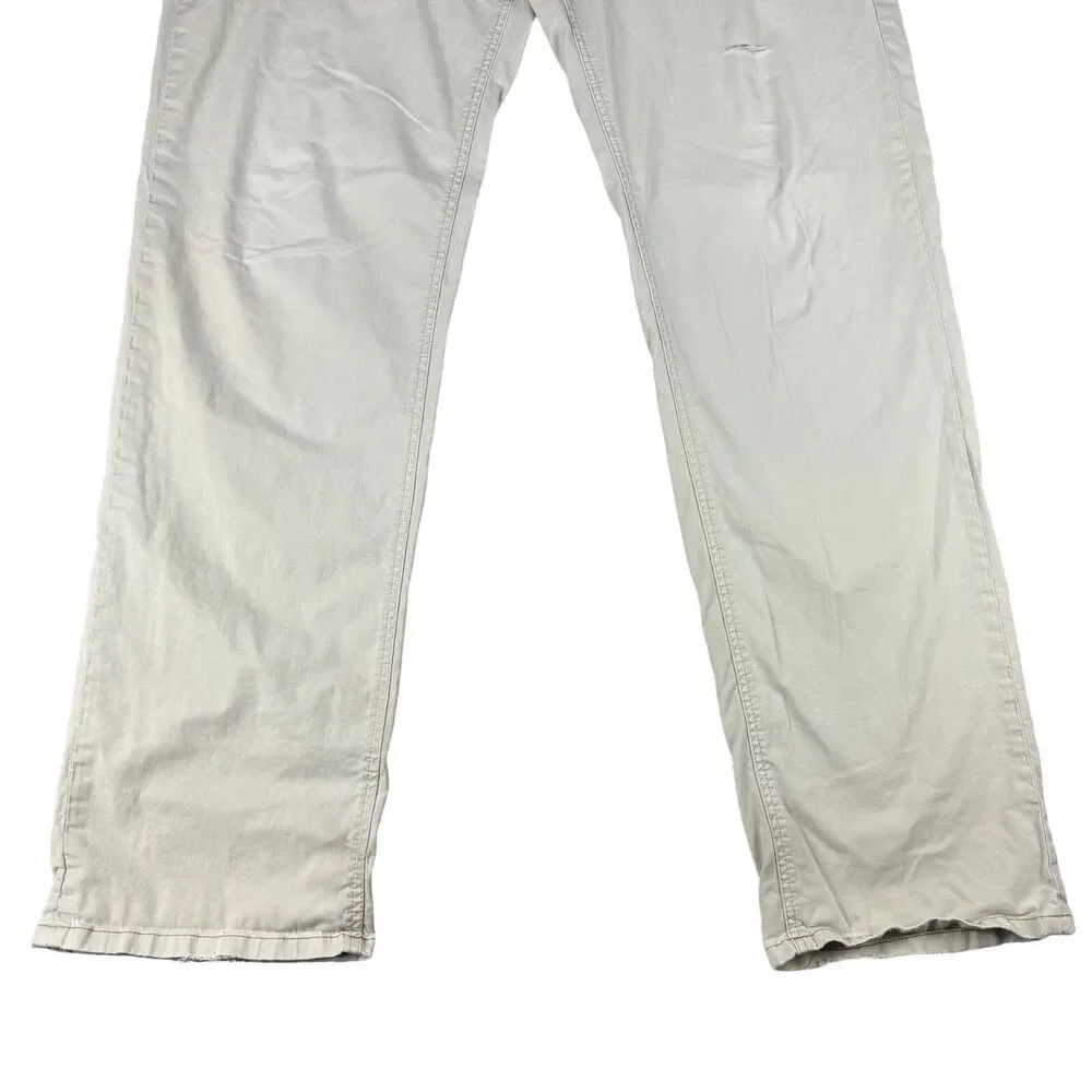 Tommy Bahama Pants Men's 36 x 36 Cream Straight Leg Khaki Casual Cotton Blend